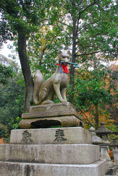 Kitsune (Fox) Statue @ Fushimi Inari Taisha, Kyoto